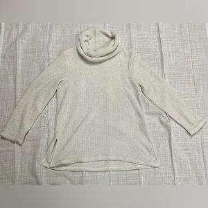 Wrangler Knit Wrancher Shirt Cream Turtle Neck Sweat